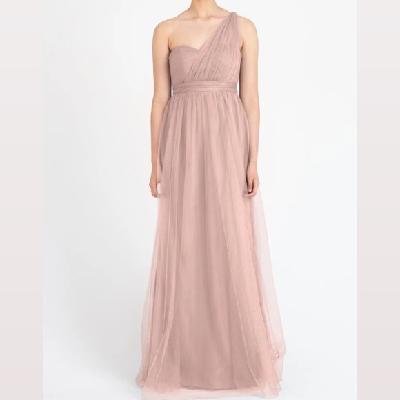 Jenny Yoo JULIA Whipped Apricot Tulle Bridesmaid Dress - CONVERTIBLE STRAPS - Picture 1 of 6